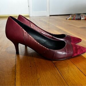 Vintage Coach Burgundy Leather Heels